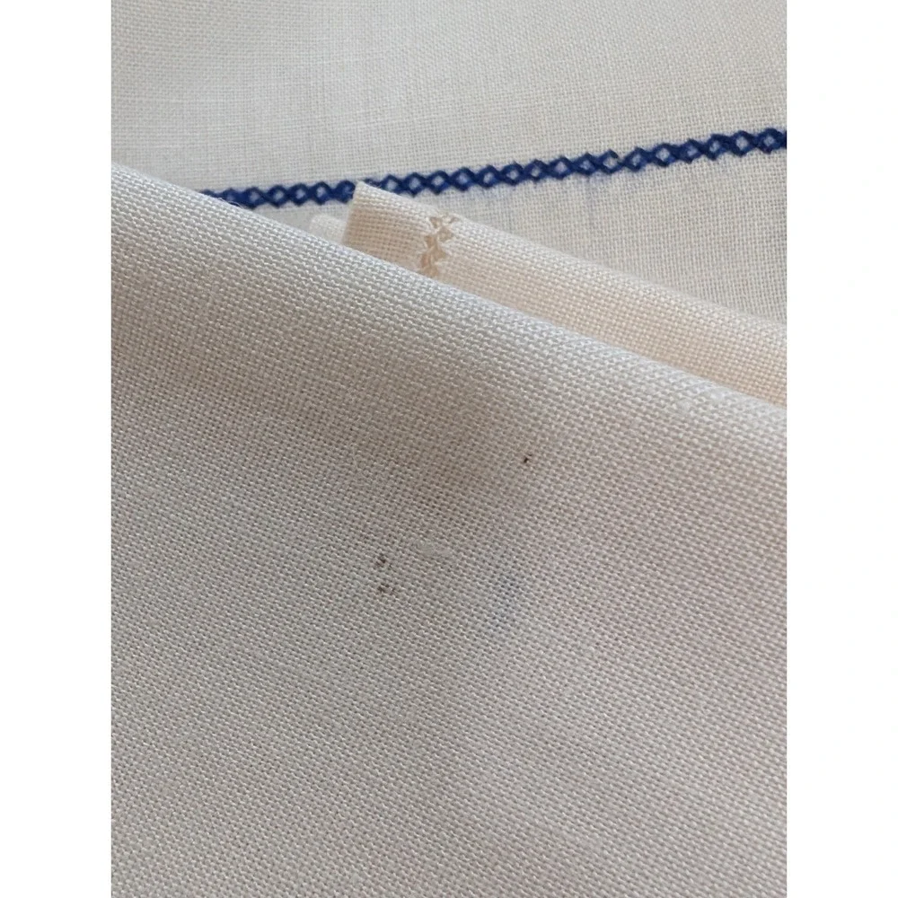 Handmade Vintage Peti Point Tablecloth + 12 napkins Never Used, 72 x‎ 108 inches